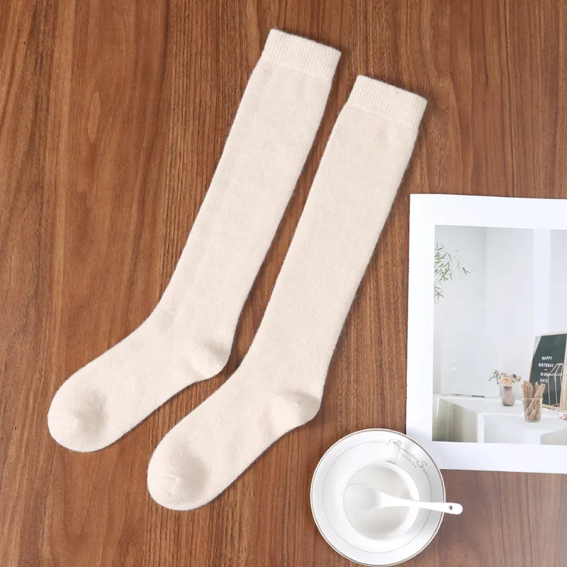 Chaussettes doublees polaire Cozellia lot de 6 paires - coloris nude beige