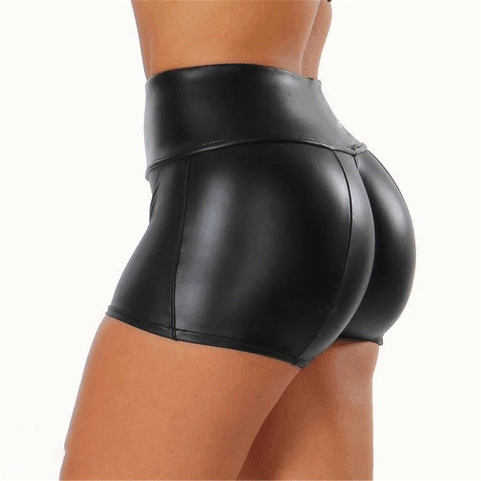 Short taille haute simili cuir Cozellia